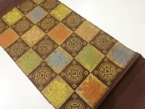 名物裂遠州市松文織出し袋帯